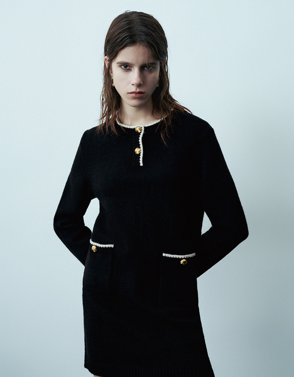 Crew Neck Knitted Dress