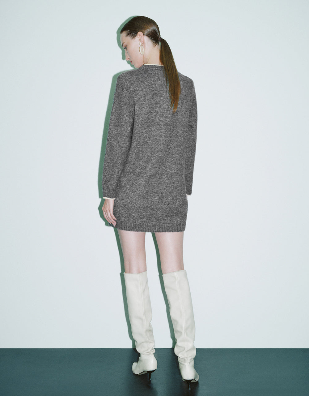 Crew Neck Knitted Dress