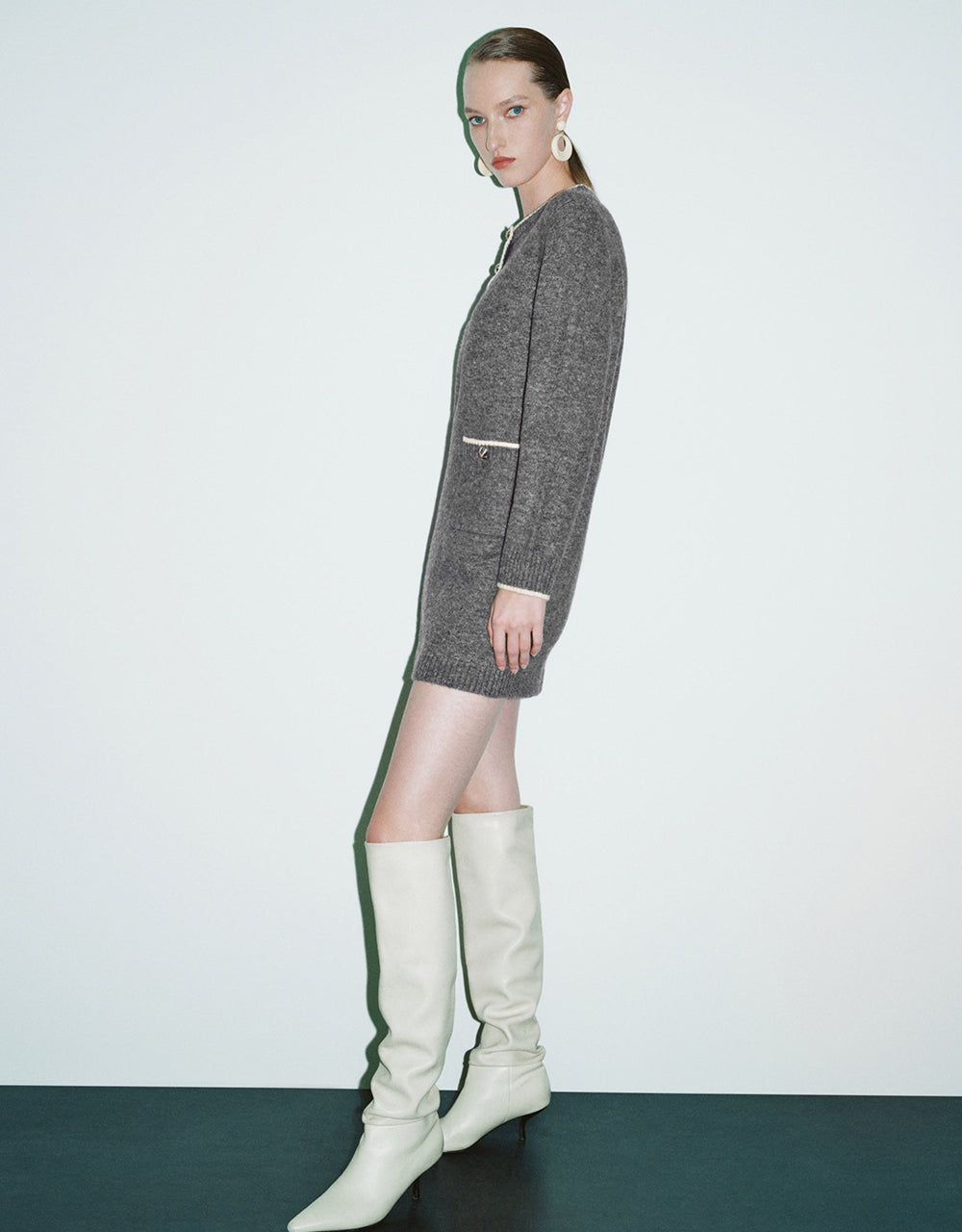 Crew Neck Knitted Dress