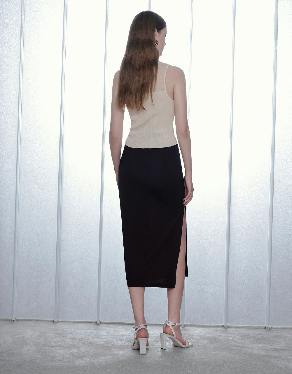 Knitted Crew Neck Tank Top
