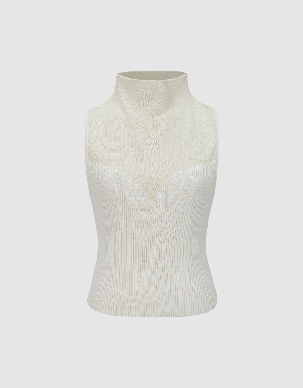 Knitted Crew Neck Tank Top
