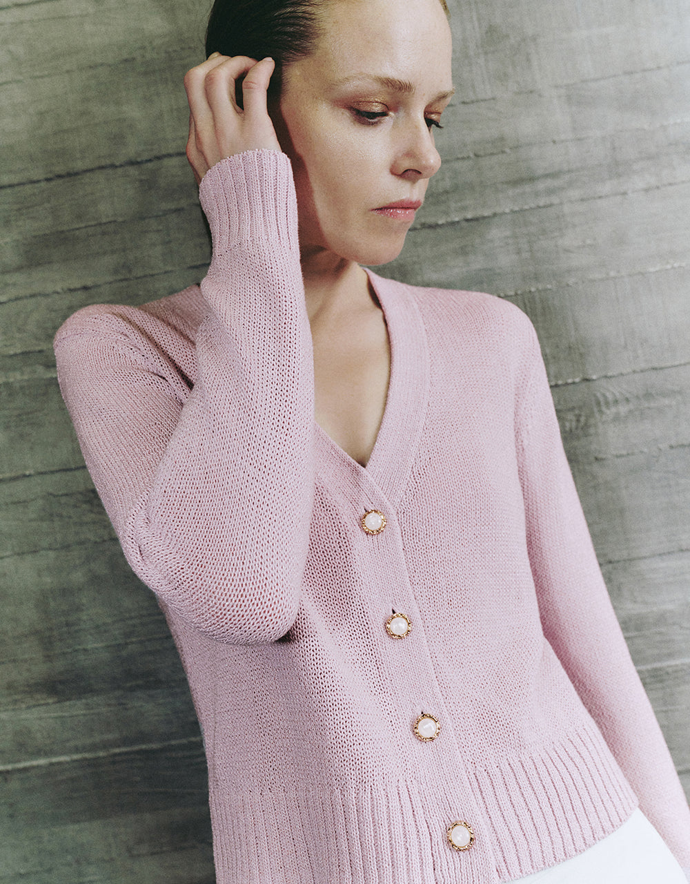 V-Neck Knitted Cardigan