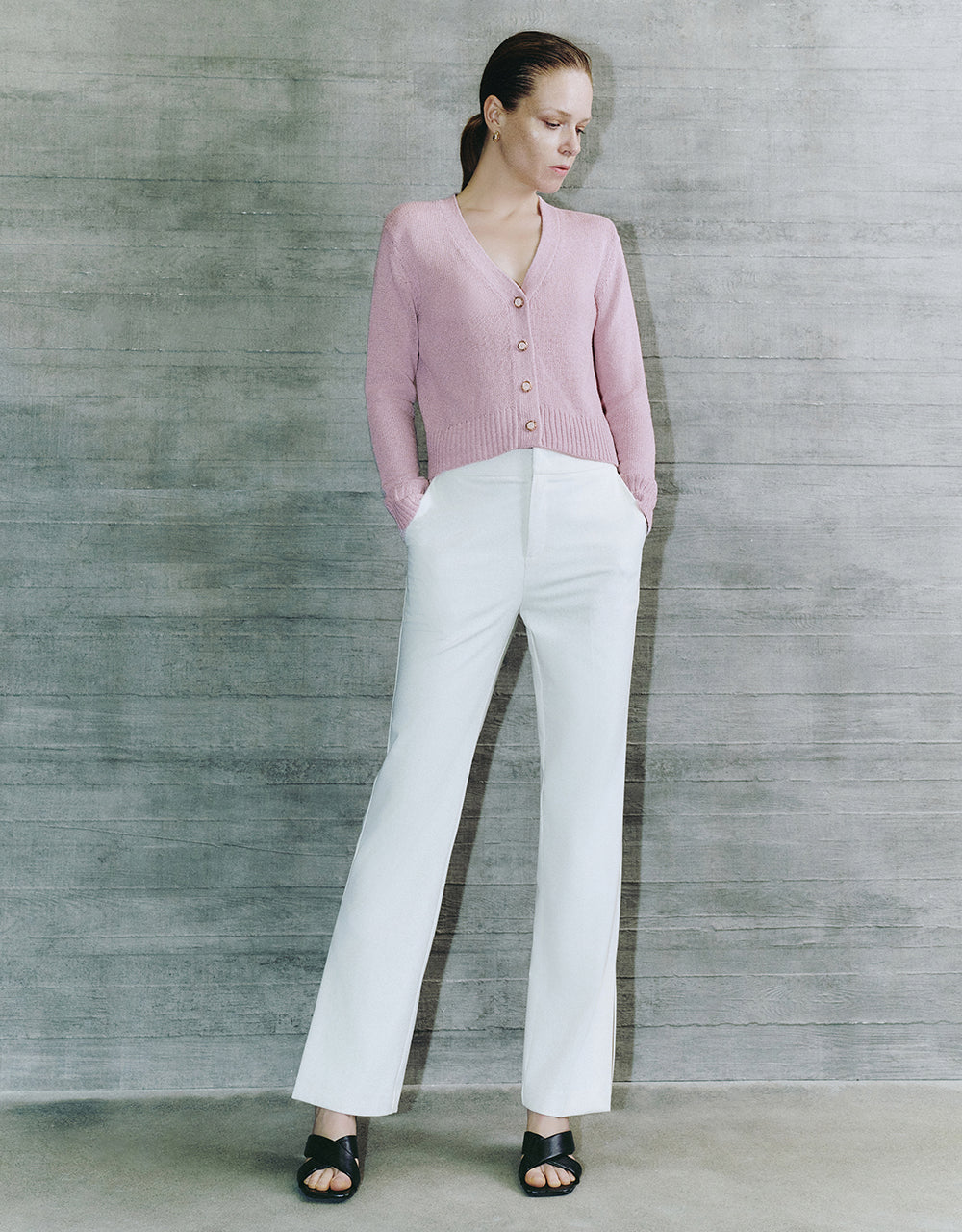 V-Neck Knitted Cardigan