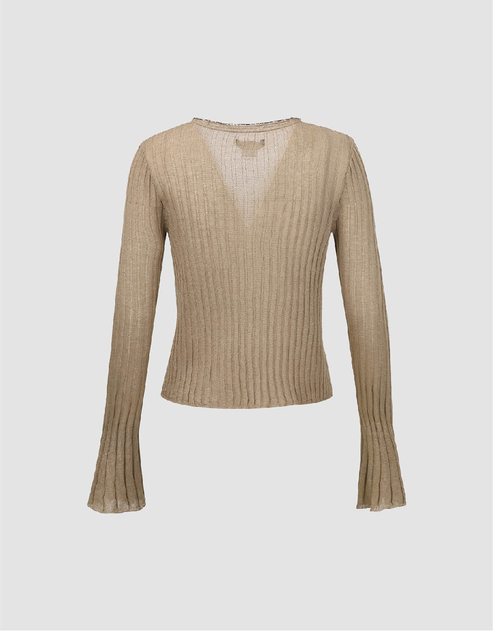 Tie Front V-Neck Skinny Knitted Cardigan