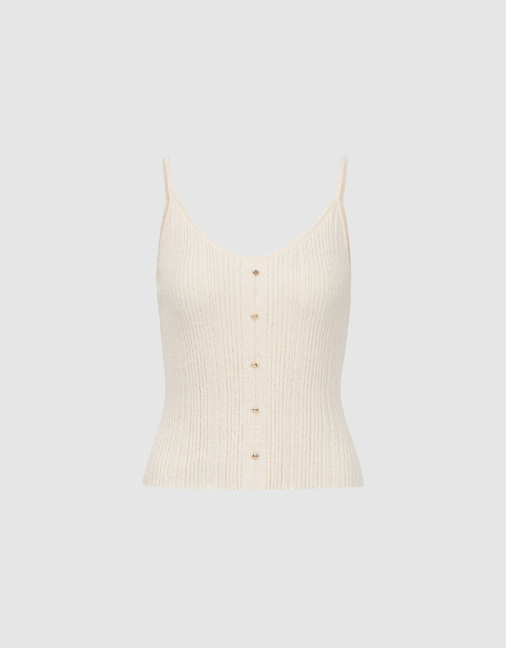 V-Neck Knitted Skinny Cami Top