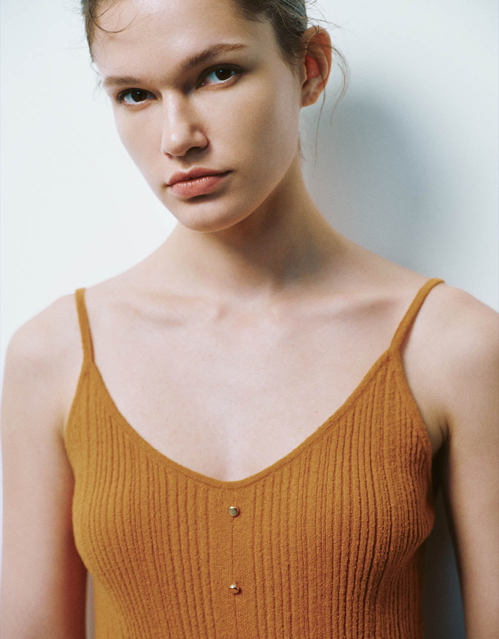 V-Neck Knitted Skinny Cami Top