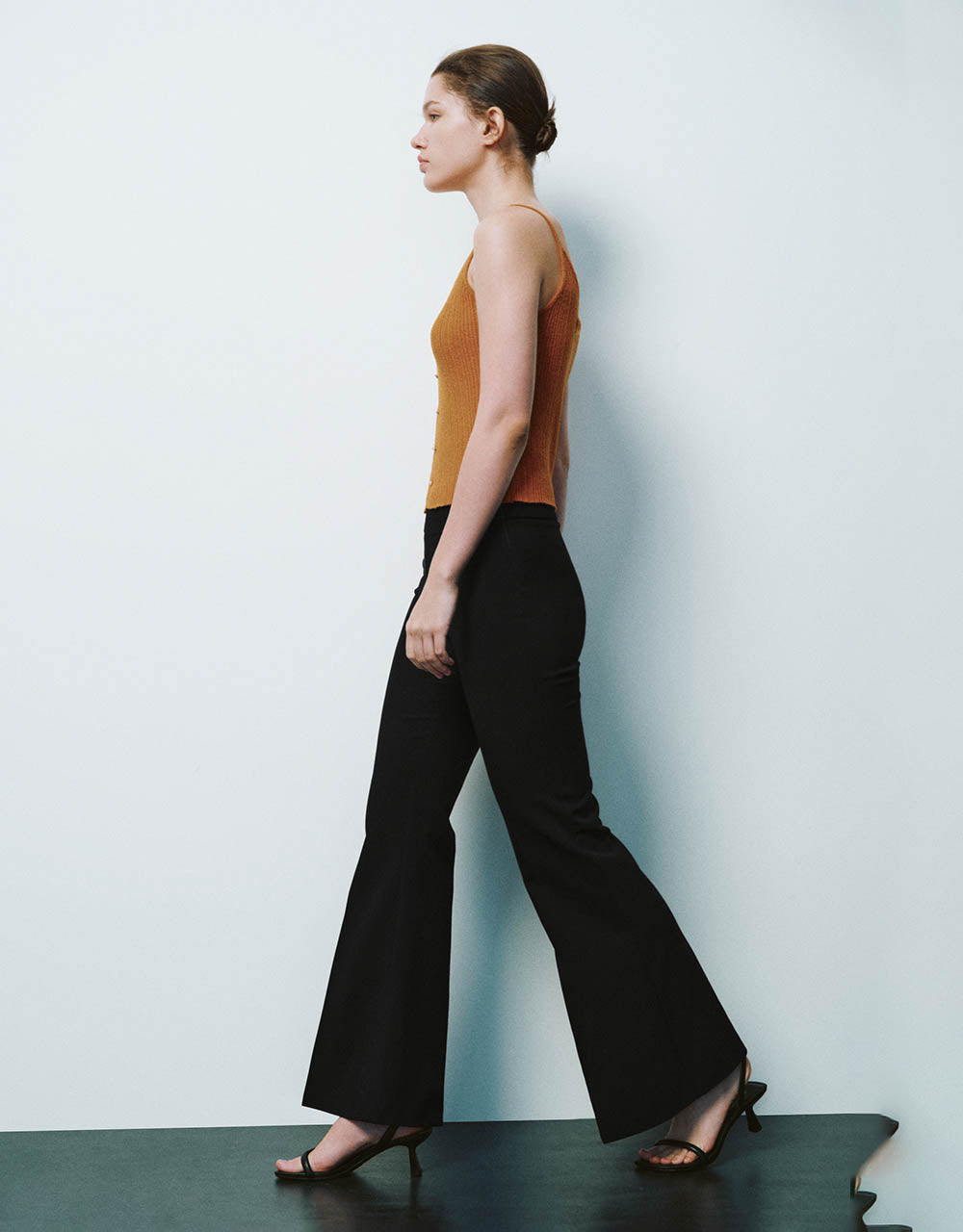 V-Neck Knitted Skinny Cami Top