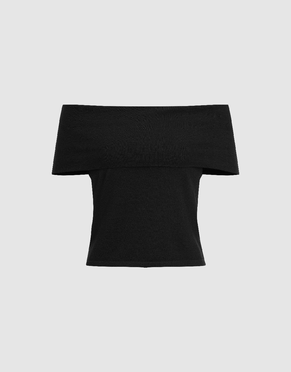 Off-Shoulder Knitted T-Shirt