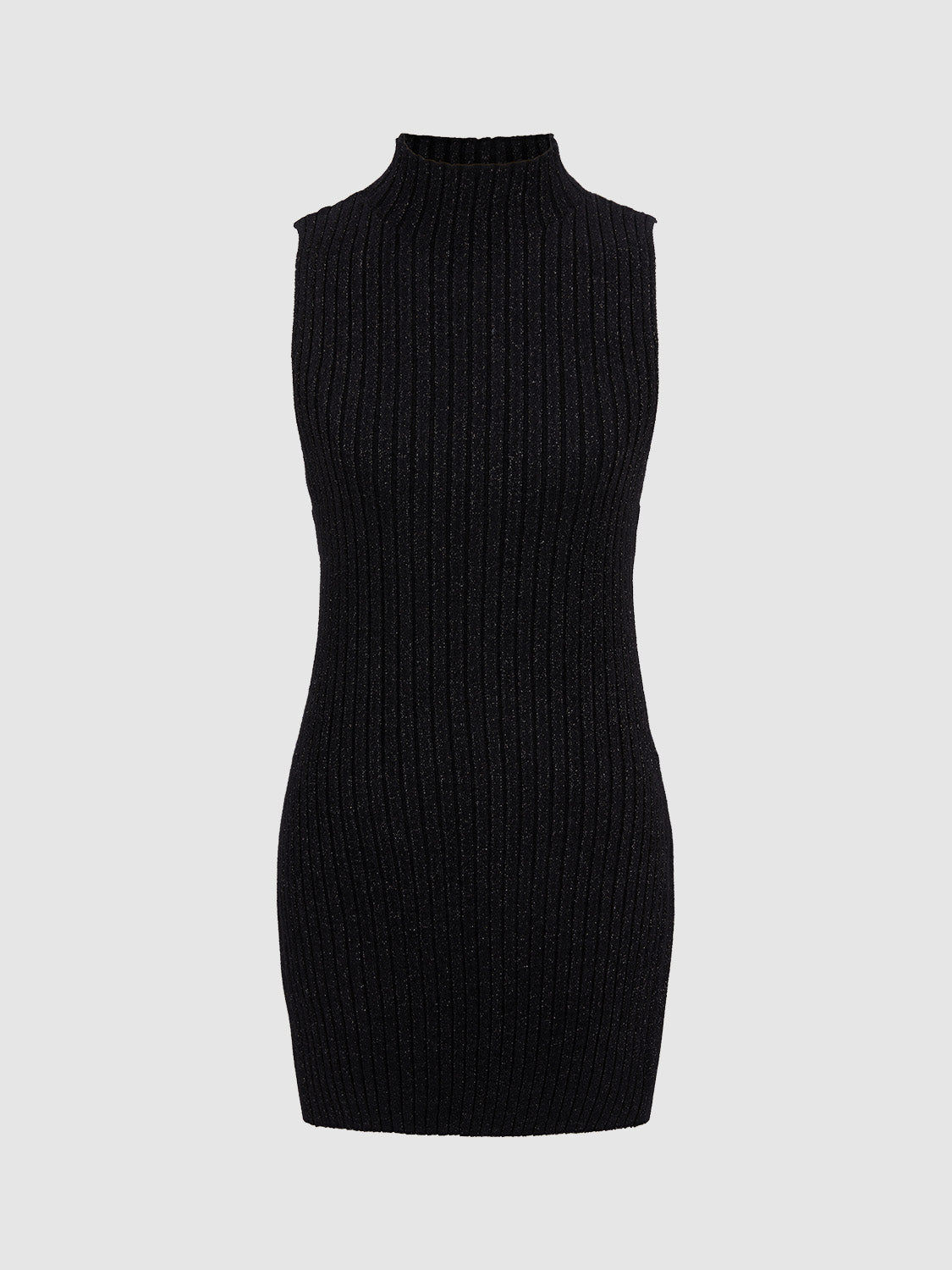 Mock Neck Skinny Knitted Tank Top