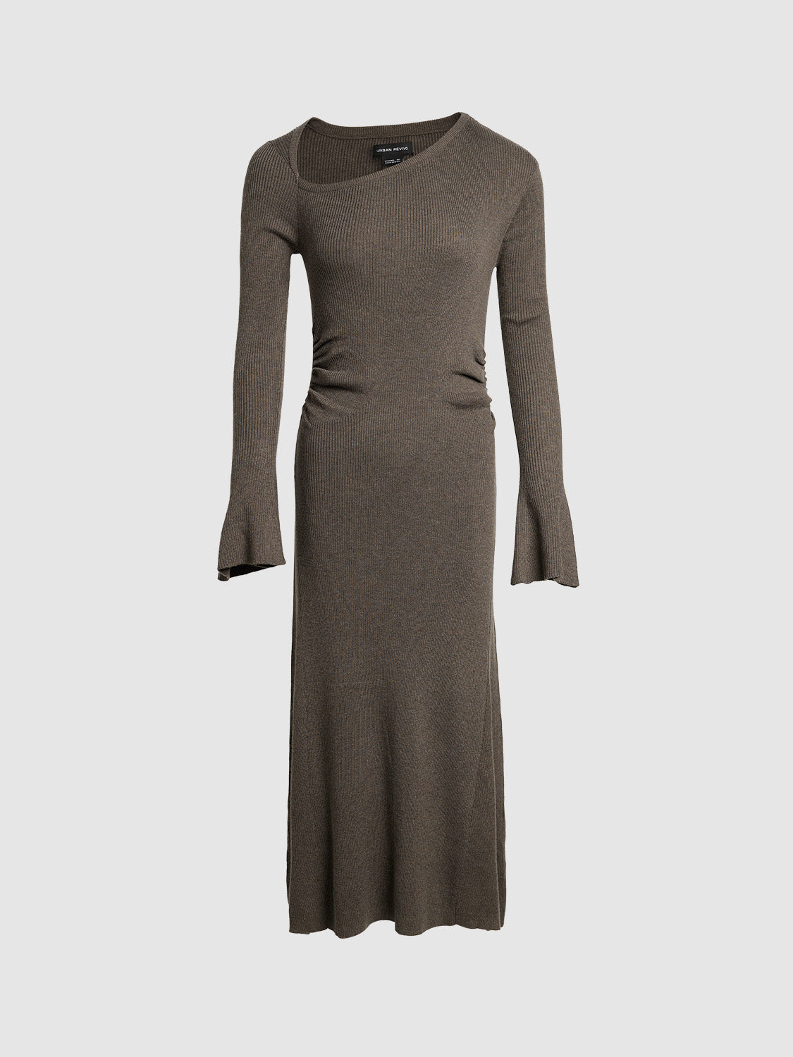 One Shoulder Skinny Knitted Dress