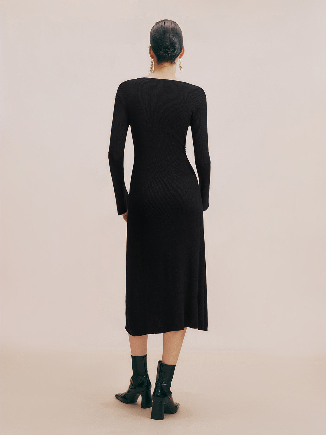 One Shoulder Skinny Knitted Dress