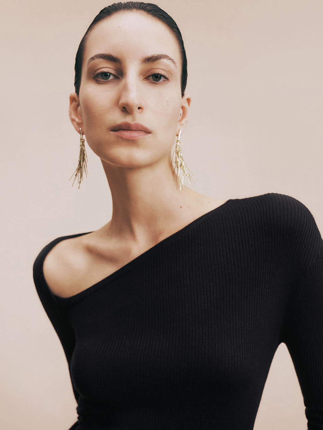 One Shoulder Skinny Knitted Dress