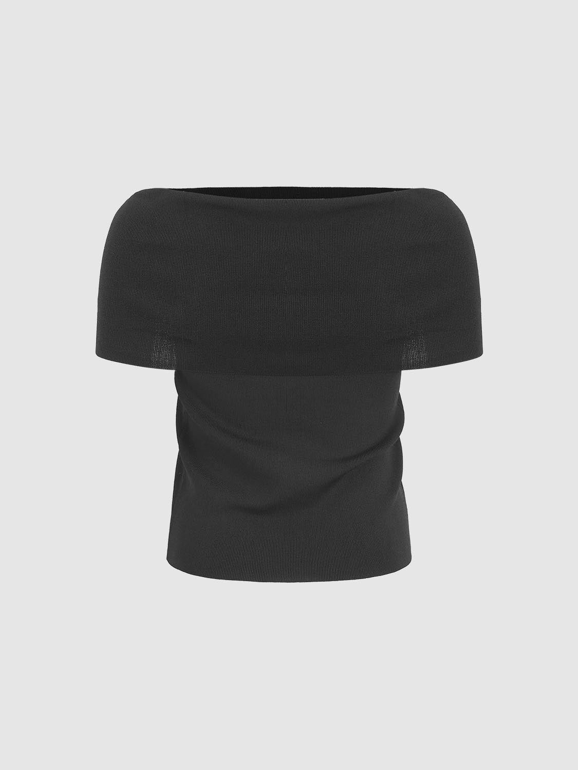 One Shoulder Knitted T-Shirts