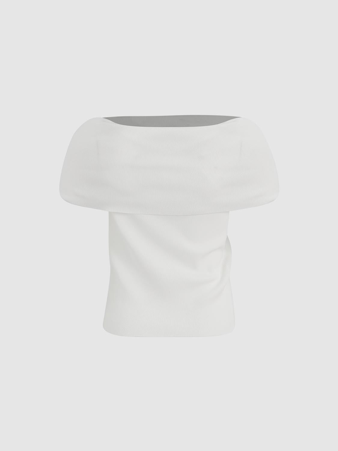 One Shoulder Knitted T-Shirts