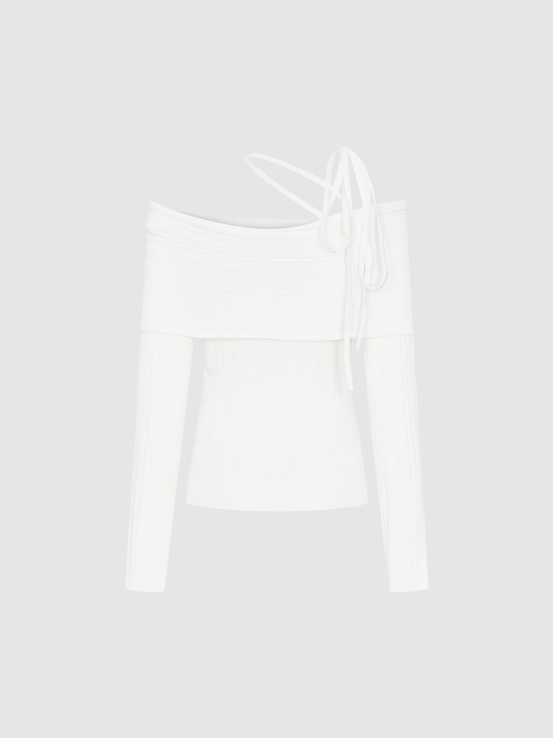 One Shoulder Knitted T-Shirts