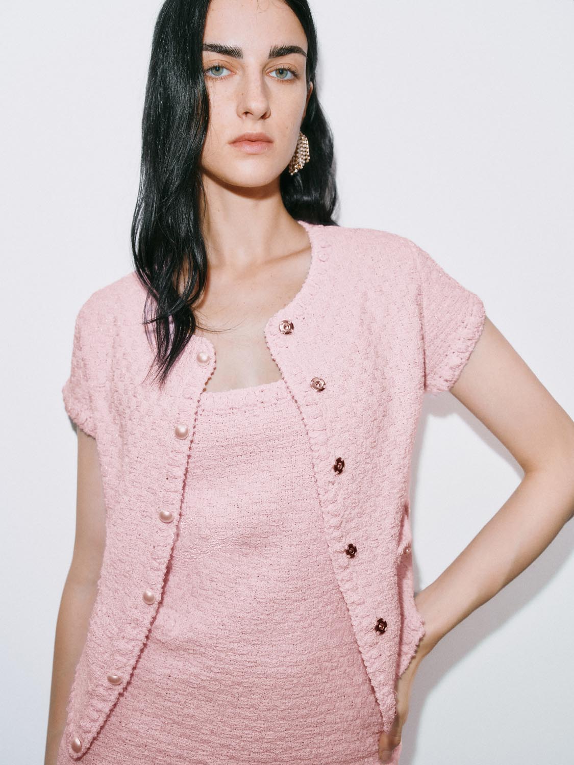 Knitted Short Sleeve Cardigans
