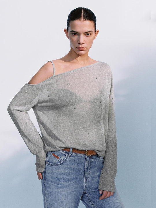 One Shoulder Knitted T-Shirts