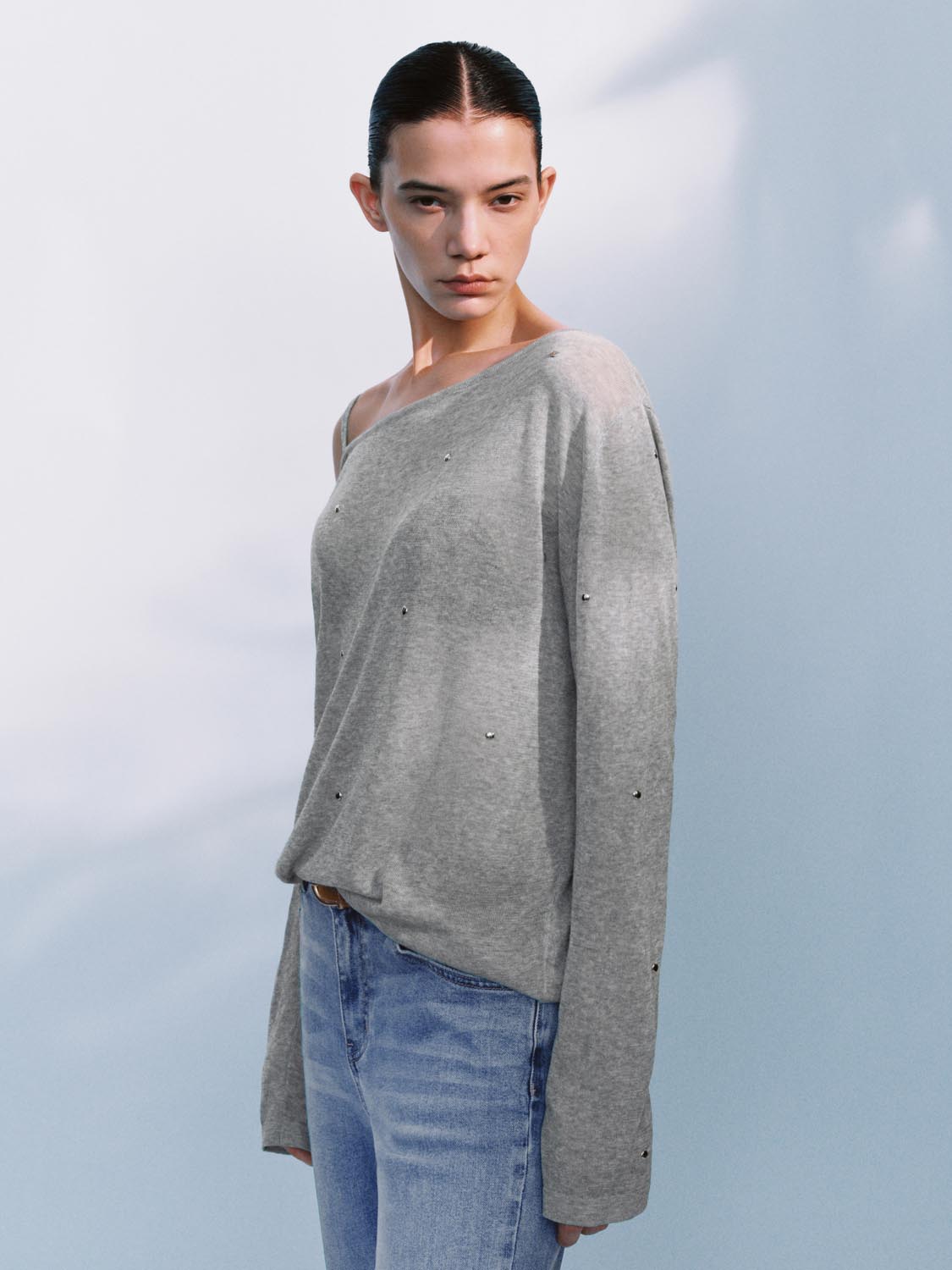 One Shoulder Knitted T-Shirts