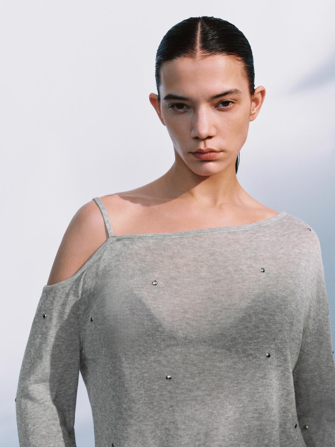 One Shoulder Knitted T-Shirts