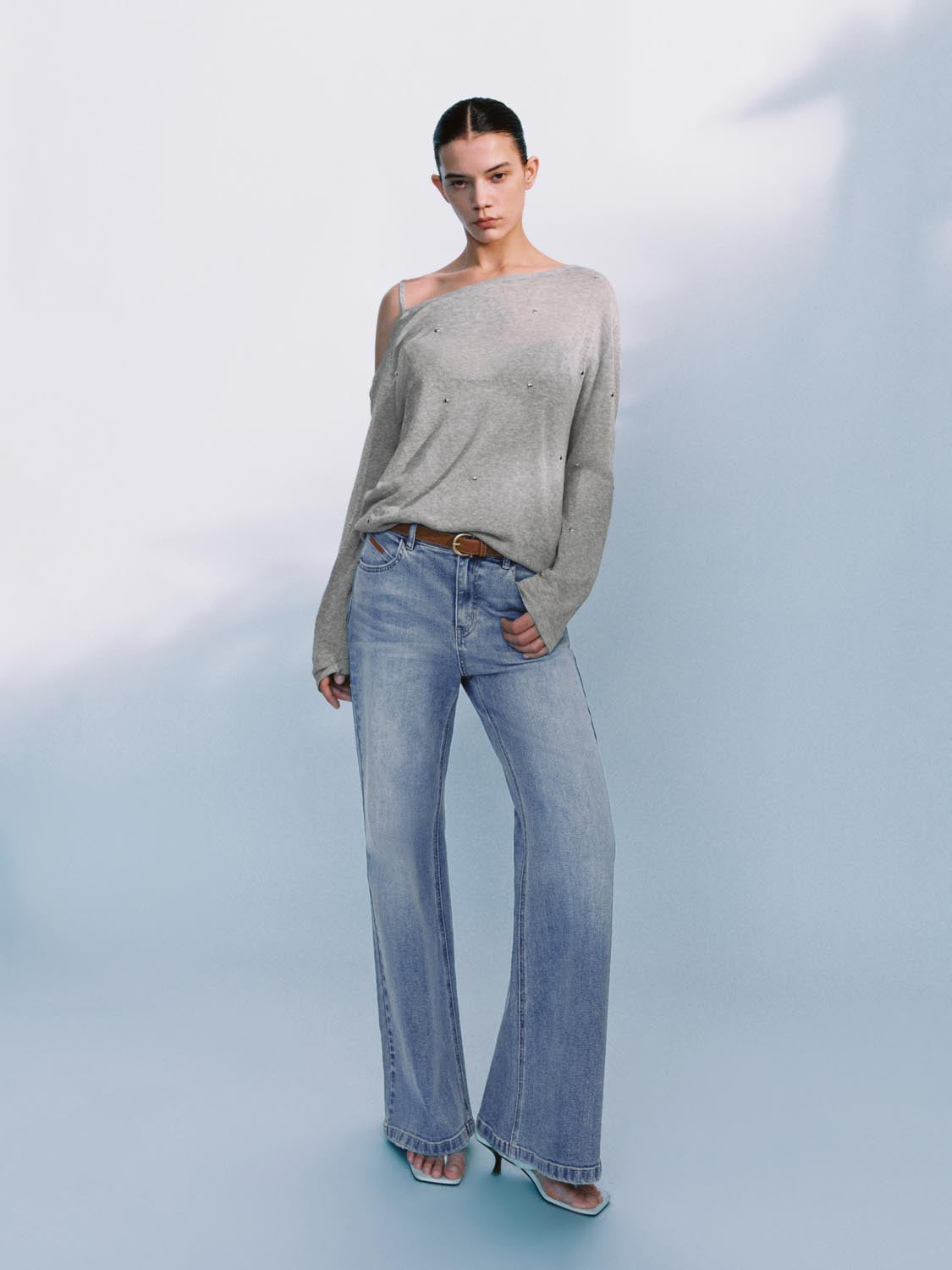 One Shoulder Knitted T-Shirts