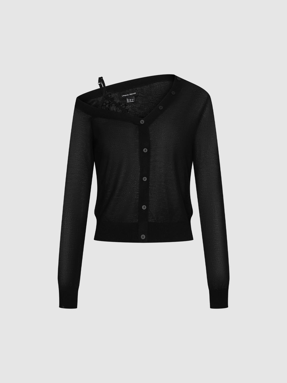 2 In 1 Button Knitted T-Shirts