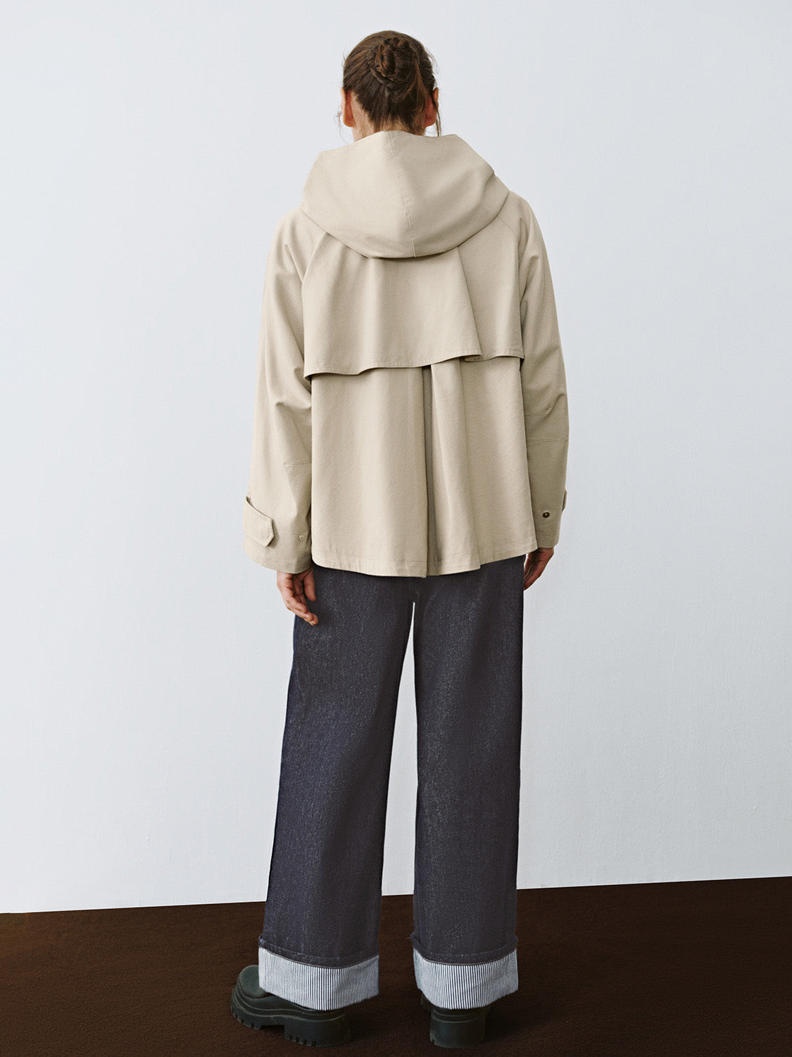 Ruffle Décor Zip Half Placket Jackets