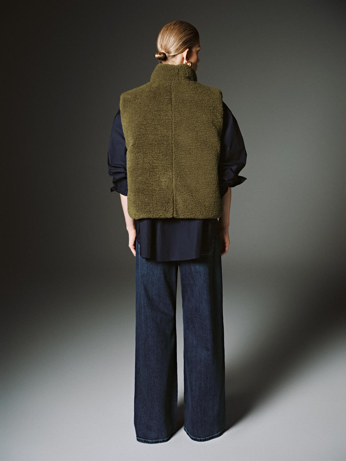 Stand Collar Sherpa Fleece Vest