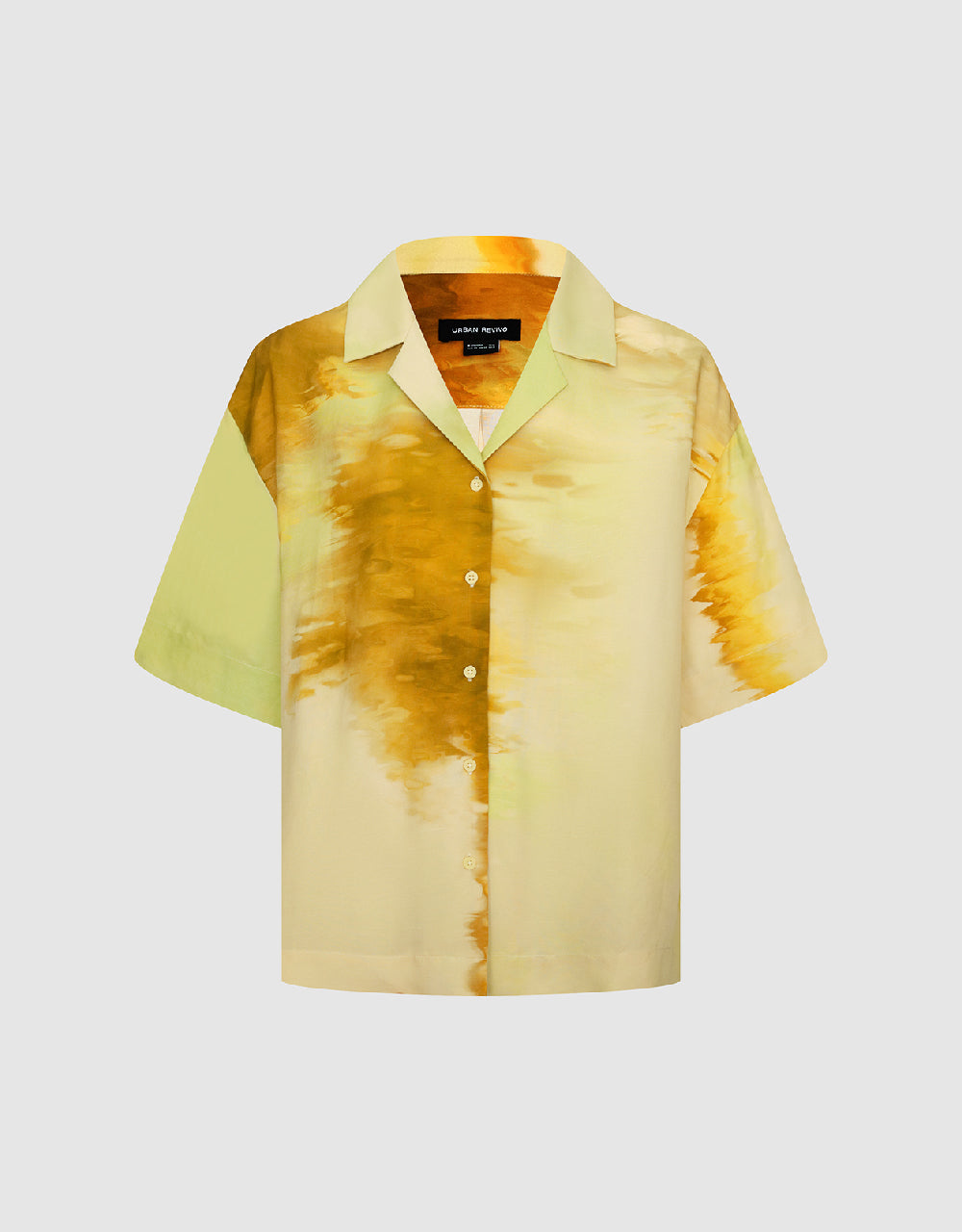 Printed Straight V-Neck Shirt