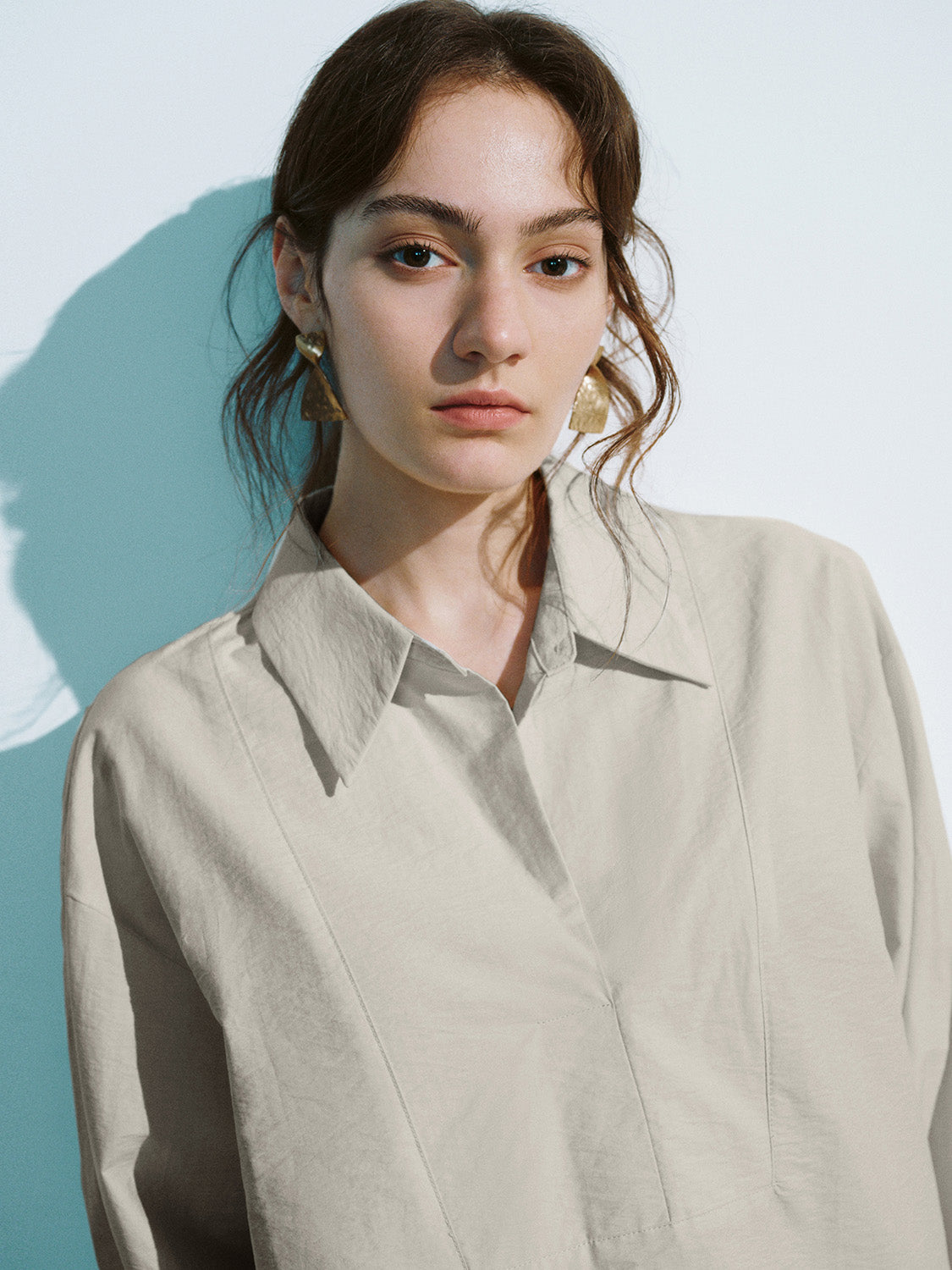 Loose Lapel Overhead Shirt