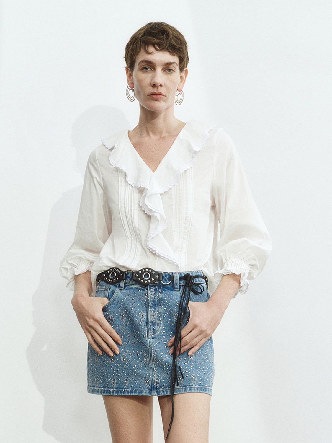 Ruffle Hem Shirts