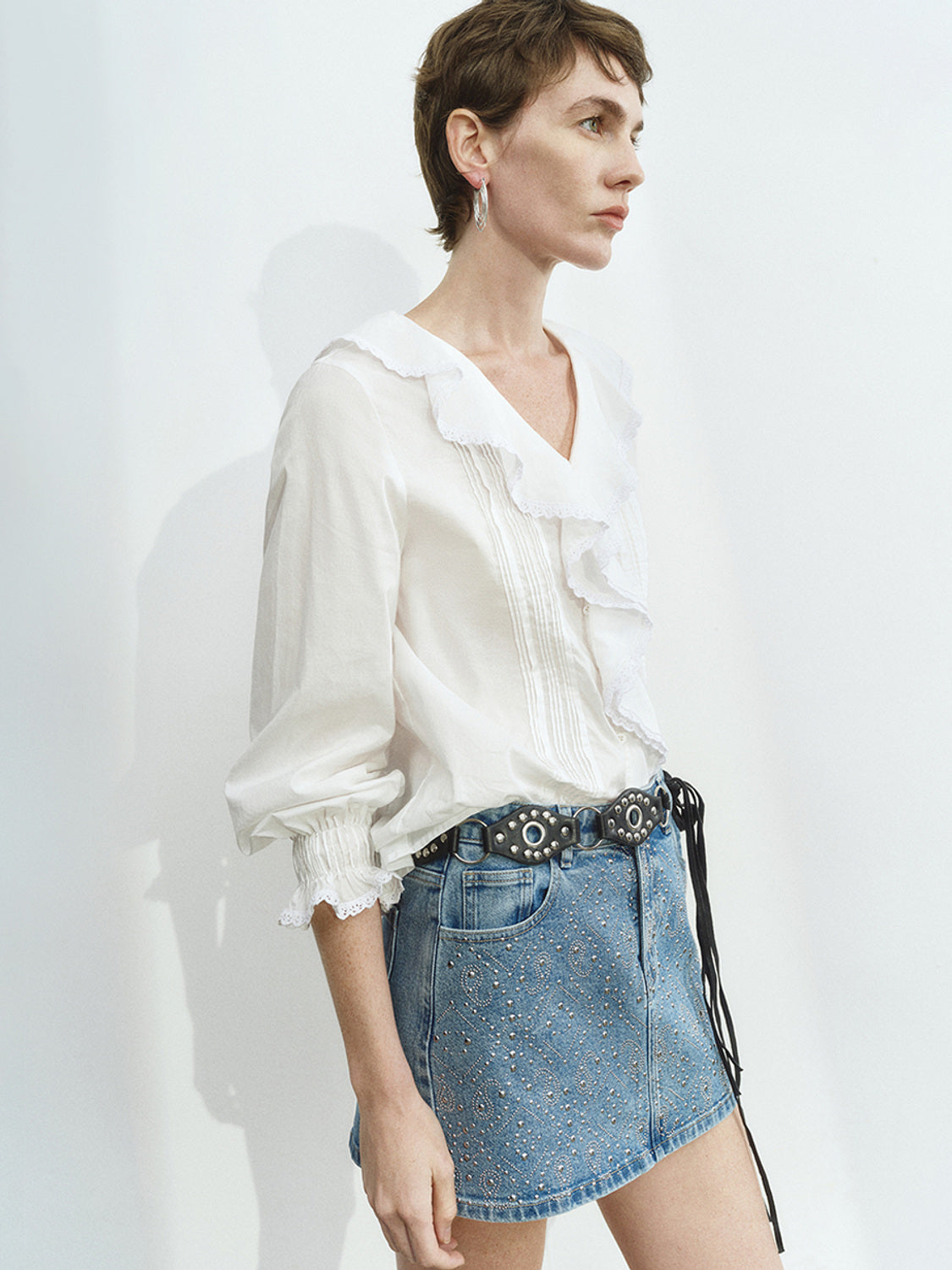 Ruffle Hem Shirts