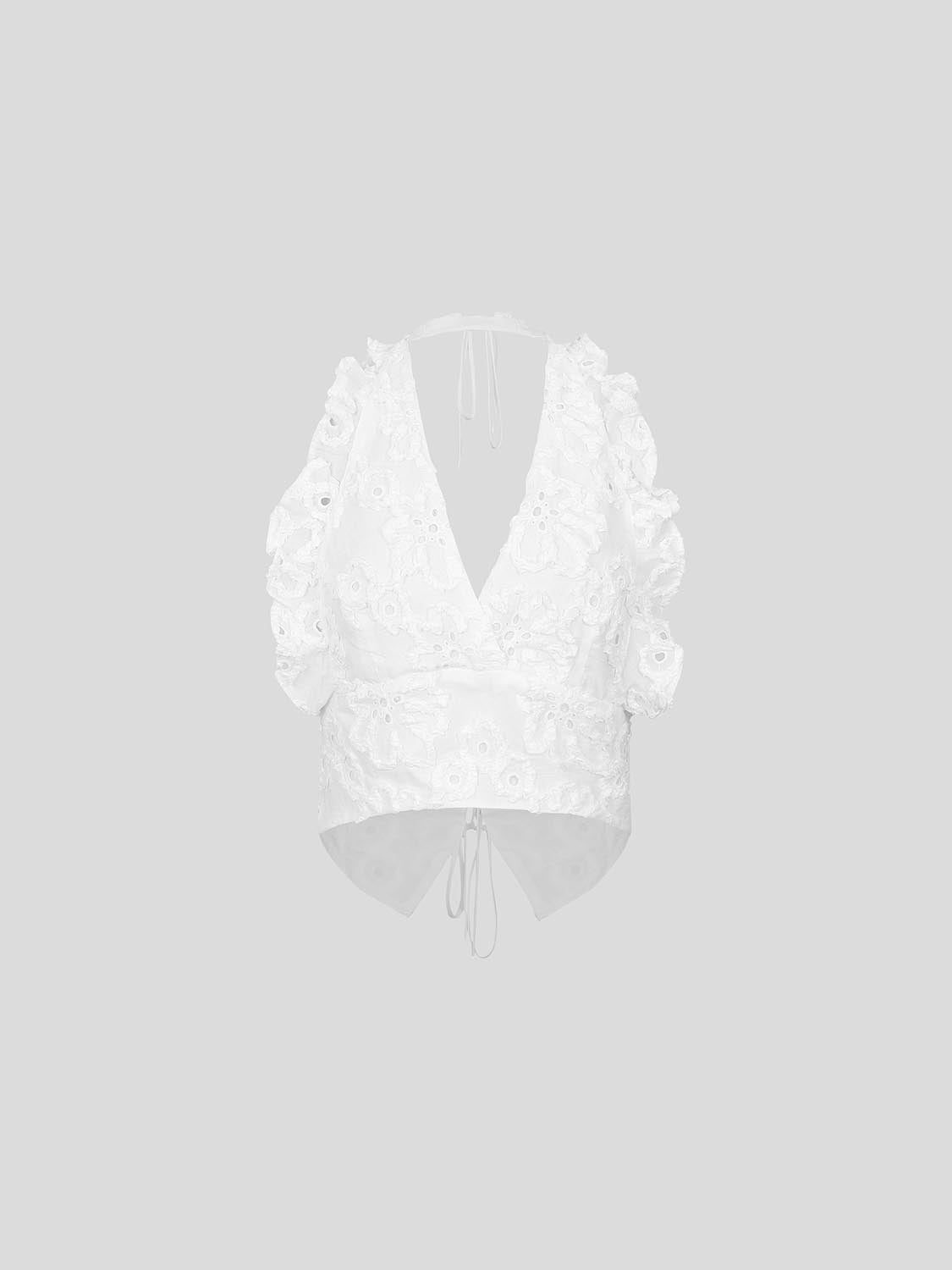 Lace Cropped Cami Tops