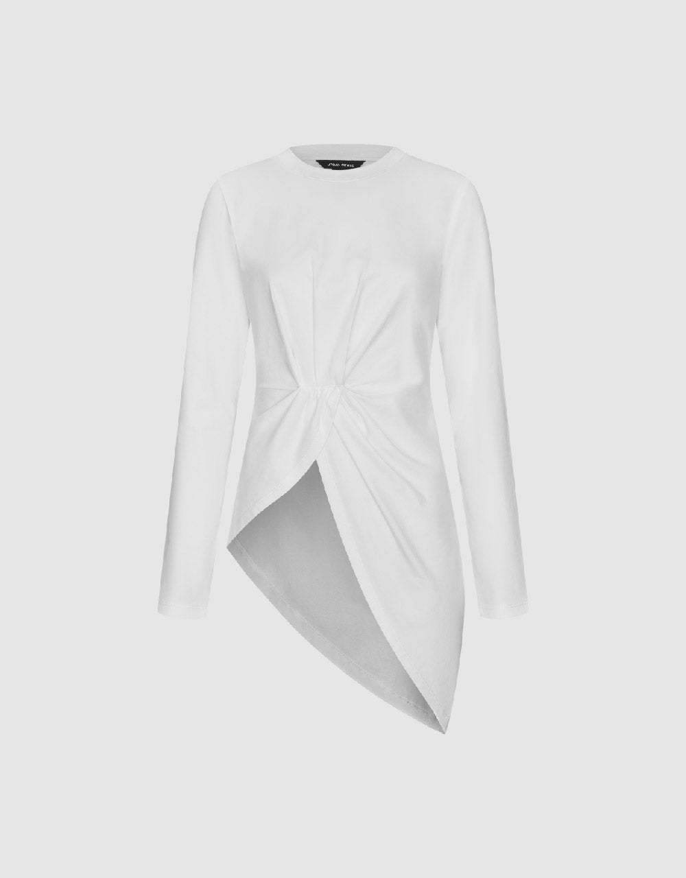 Asymmetric Crew Neck Skinny T-Shirt