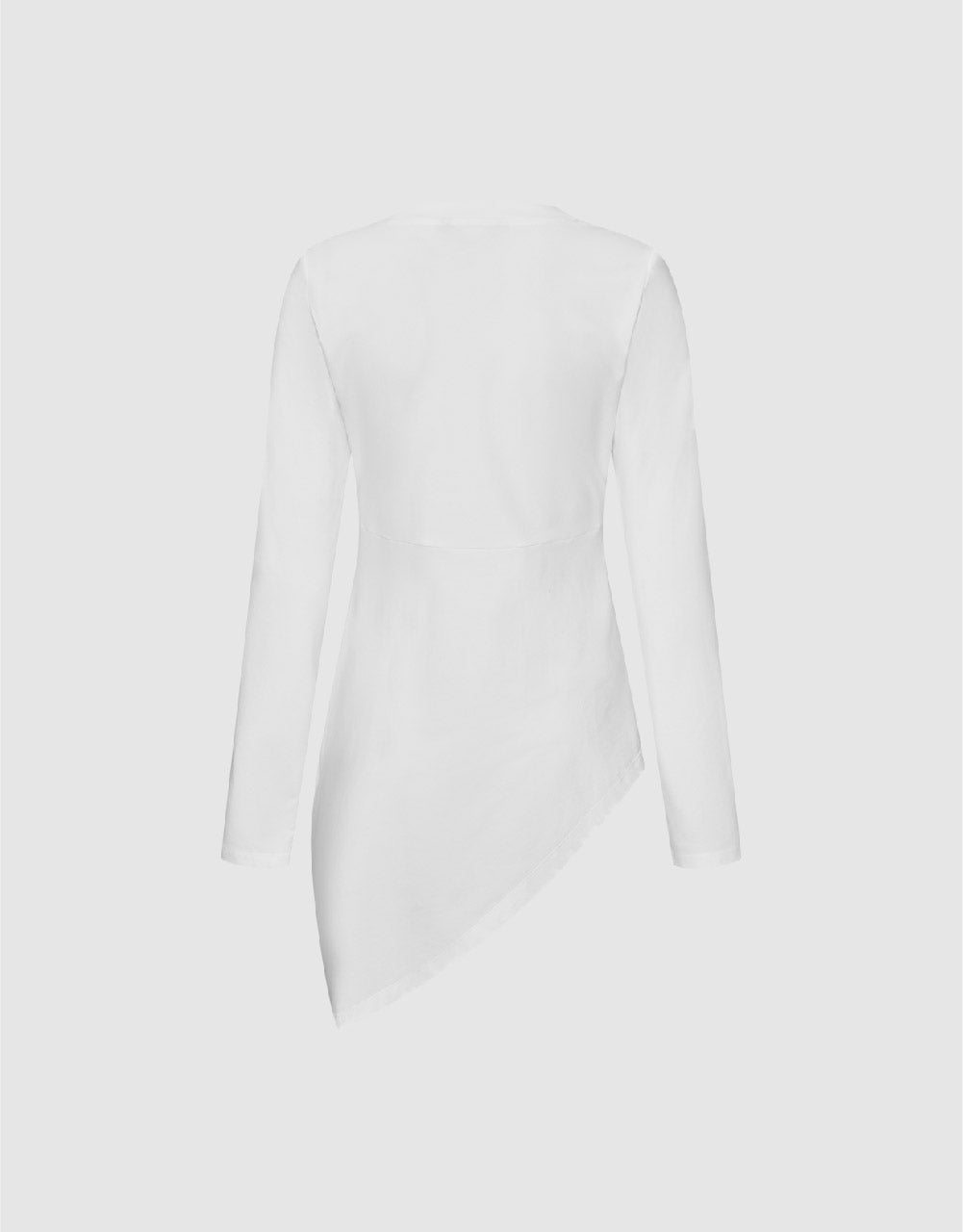 Asymmetric Crew Neck Skinny T-Shirt