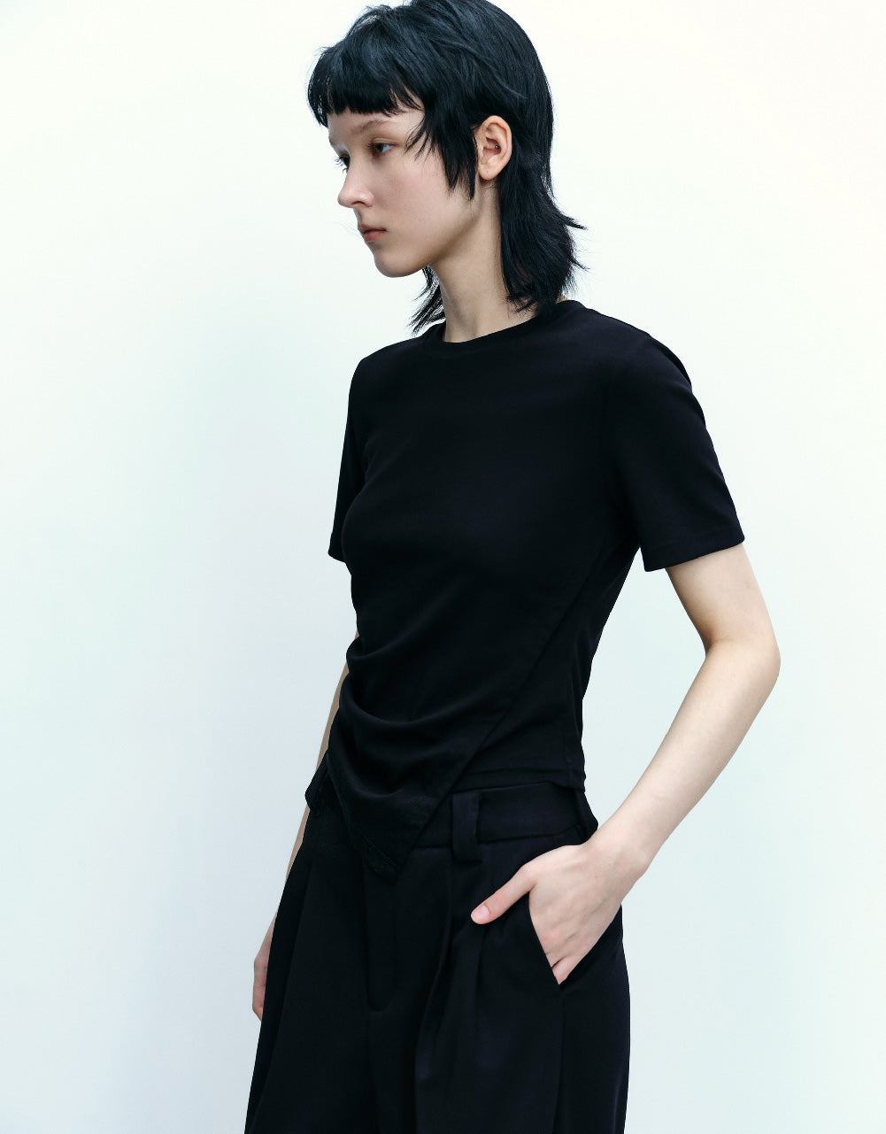 Standard Sleeve Crew Neck Skinny T-Shirts