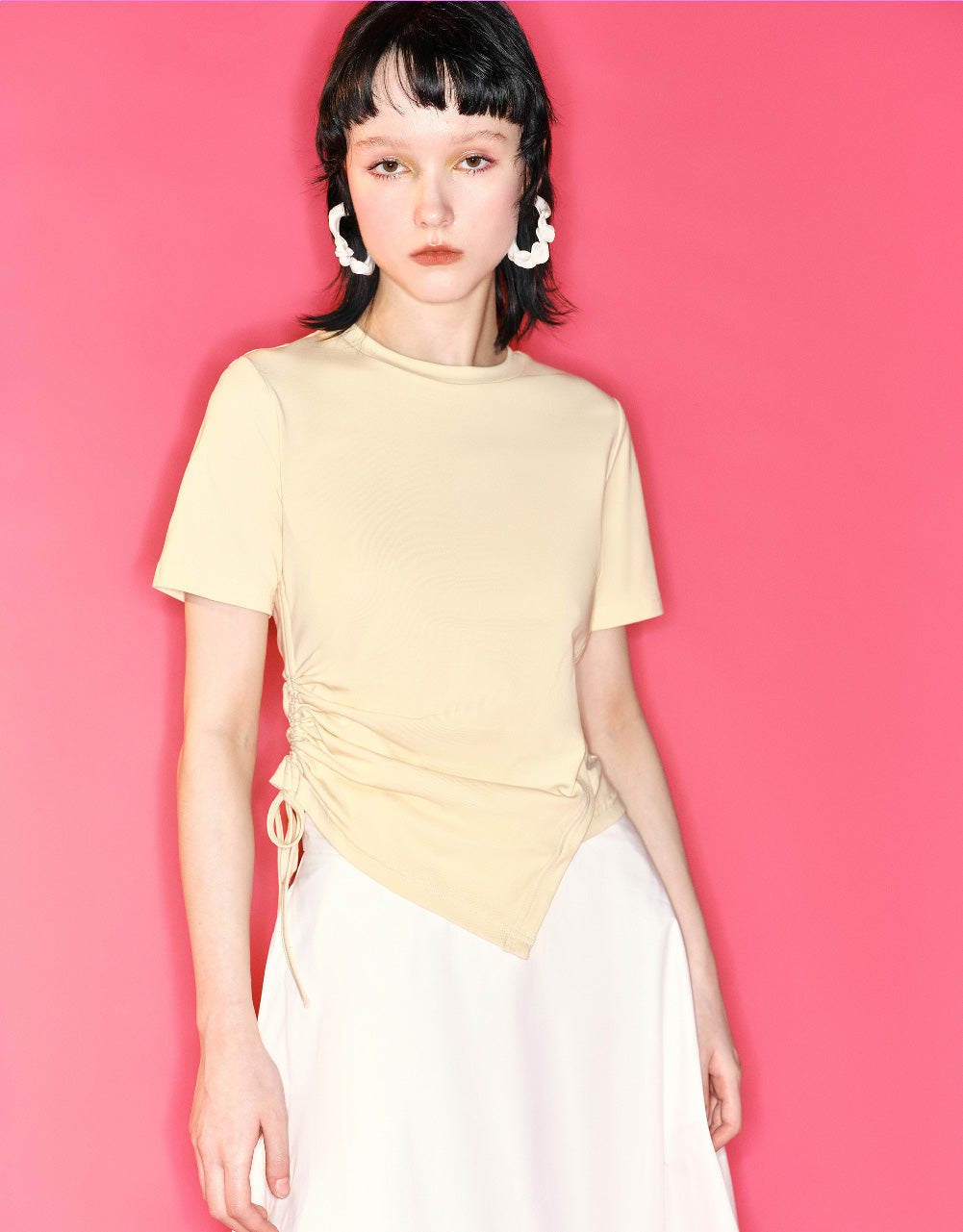 Standard Sleeve Crew Neck Skinny T-Shirts