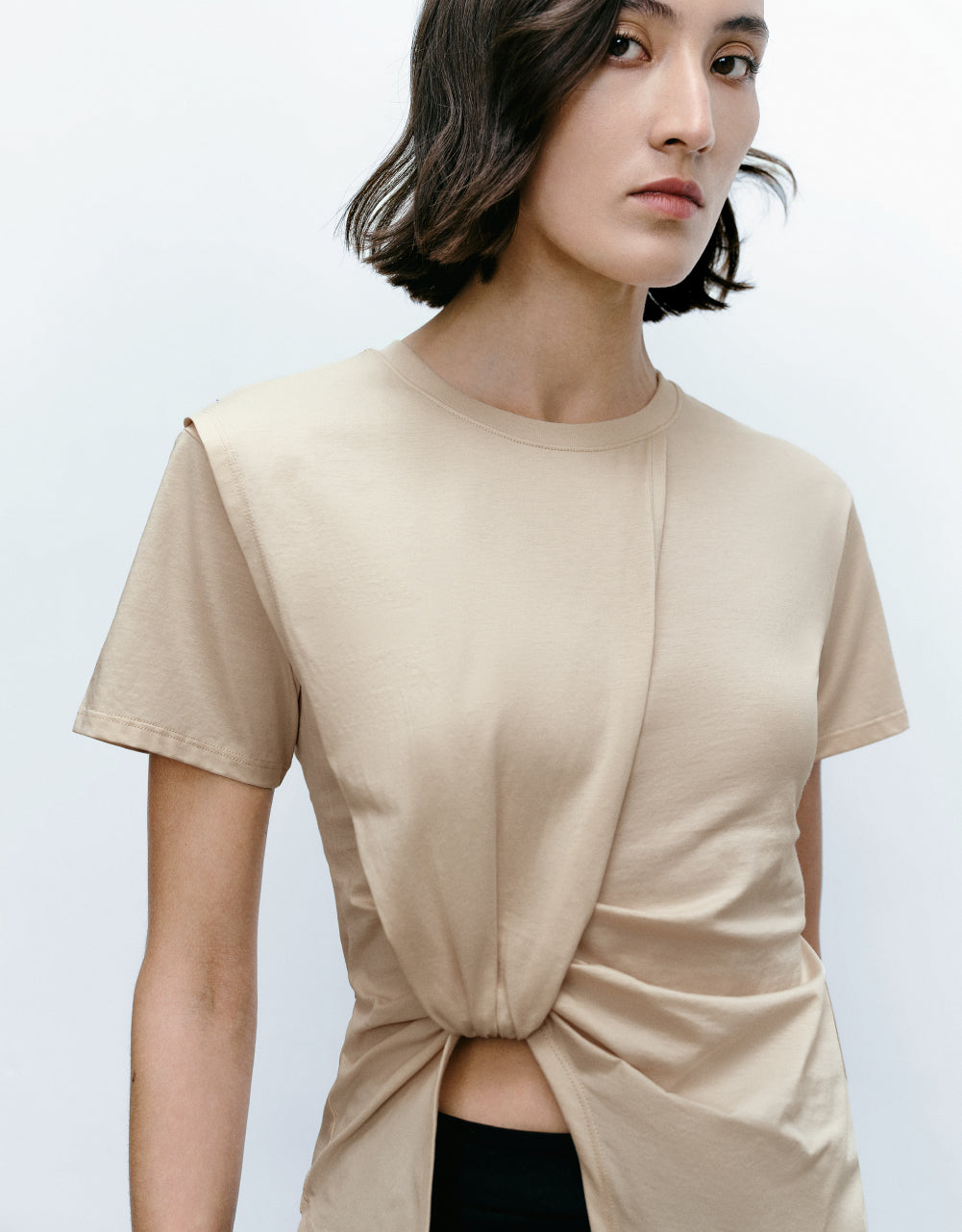 Asymmetric Crew Neck T-Shirt