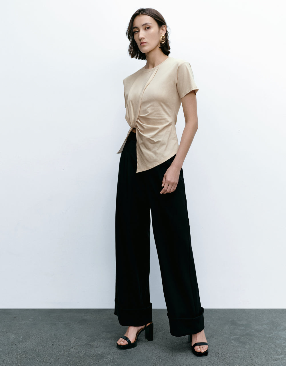 Asymmetric Crew Neck T-Shirt