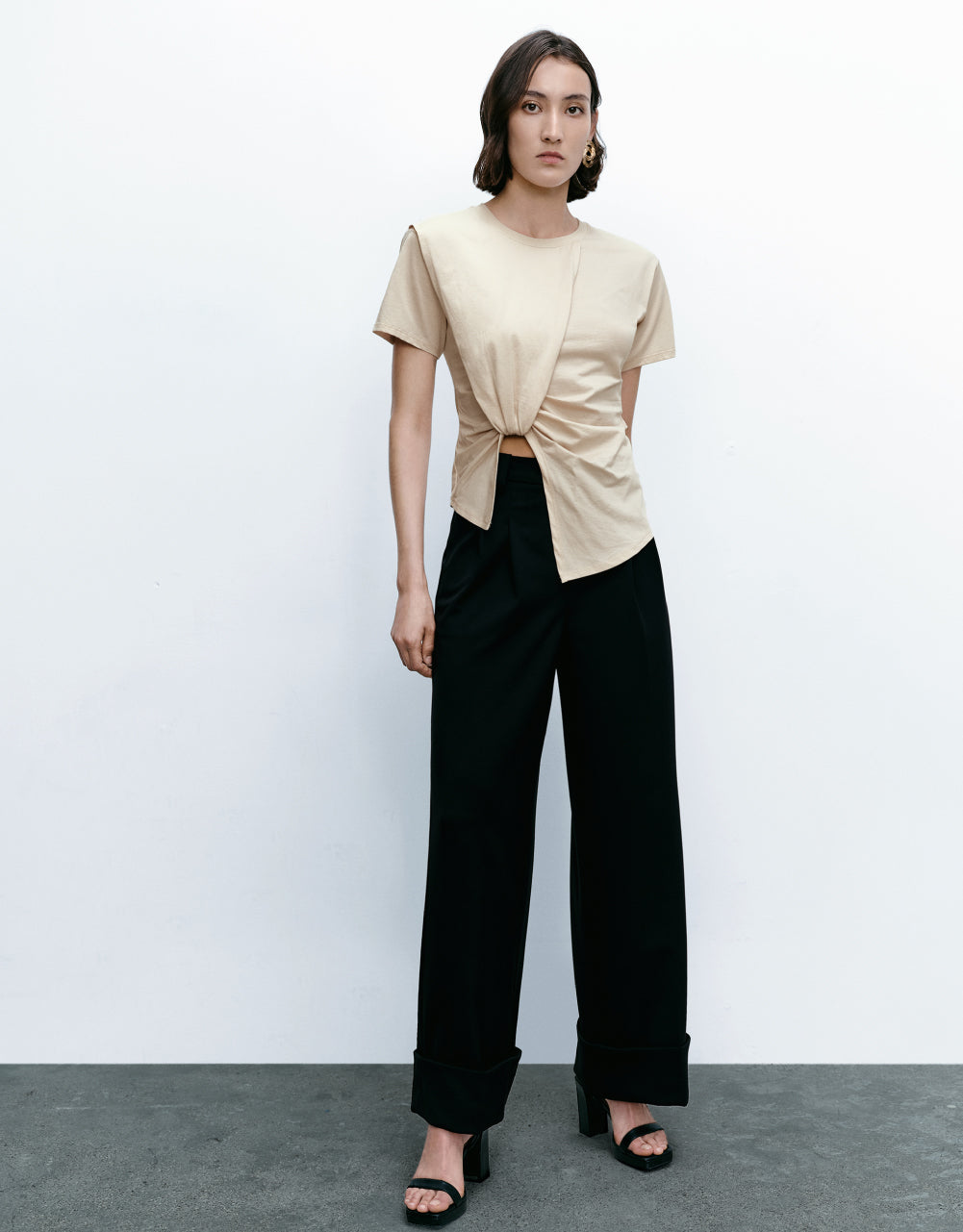 Asymmetric Crew Neck T-Shirt