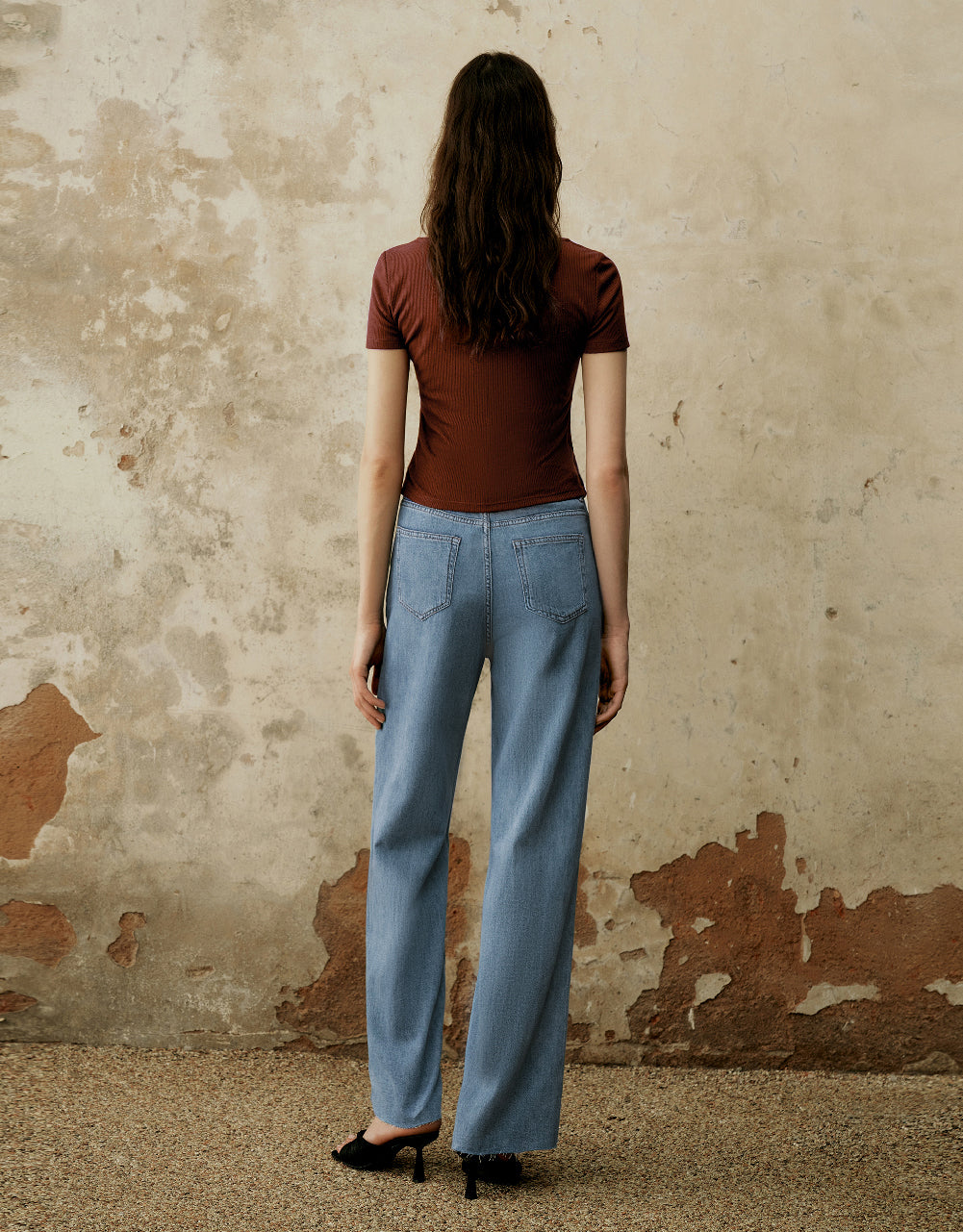 Twist Front Knitted T-Shirt