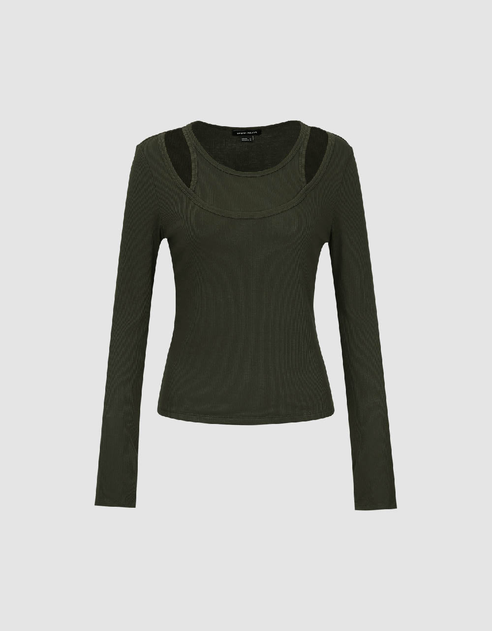 2 In 1 Knitted Skinny T-Shirt