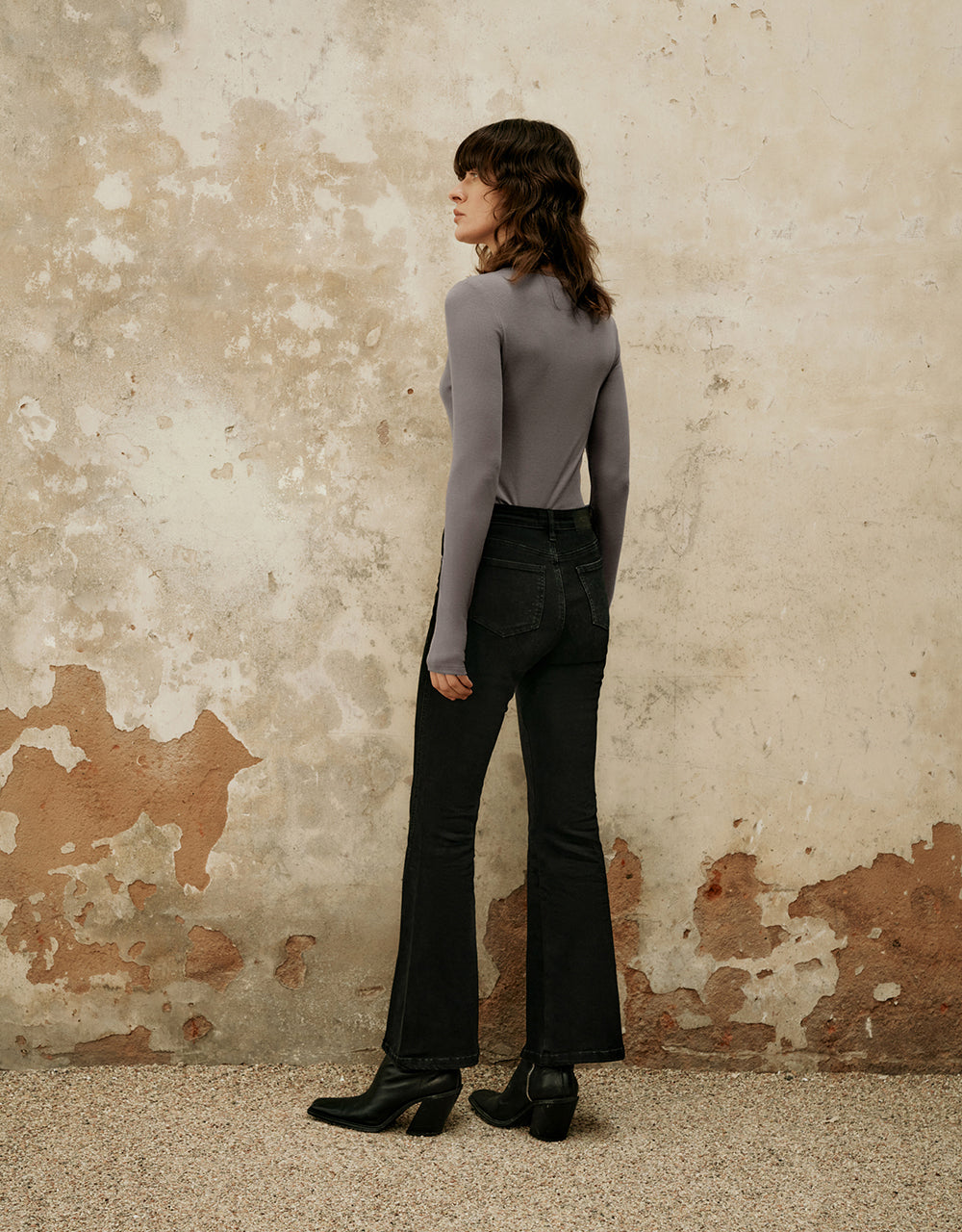 2 In 1 Knitted Skinny T-Shirt