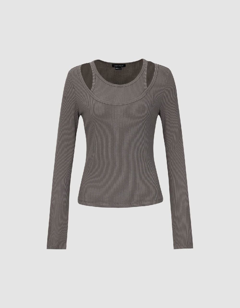 2 In 1 Knitted Skinny T-Shirt