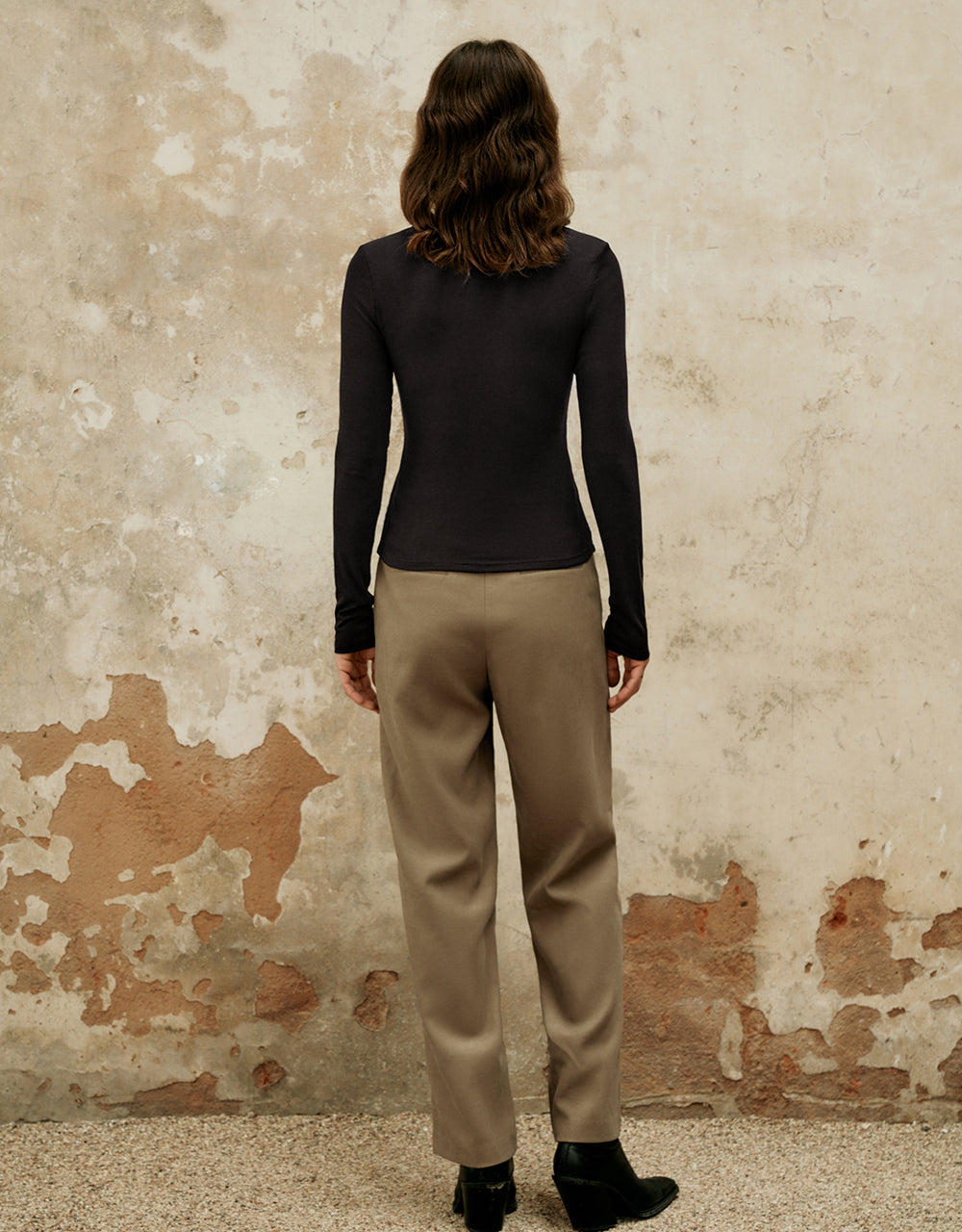 2 In 1 Knitted Skinny T-Shirt