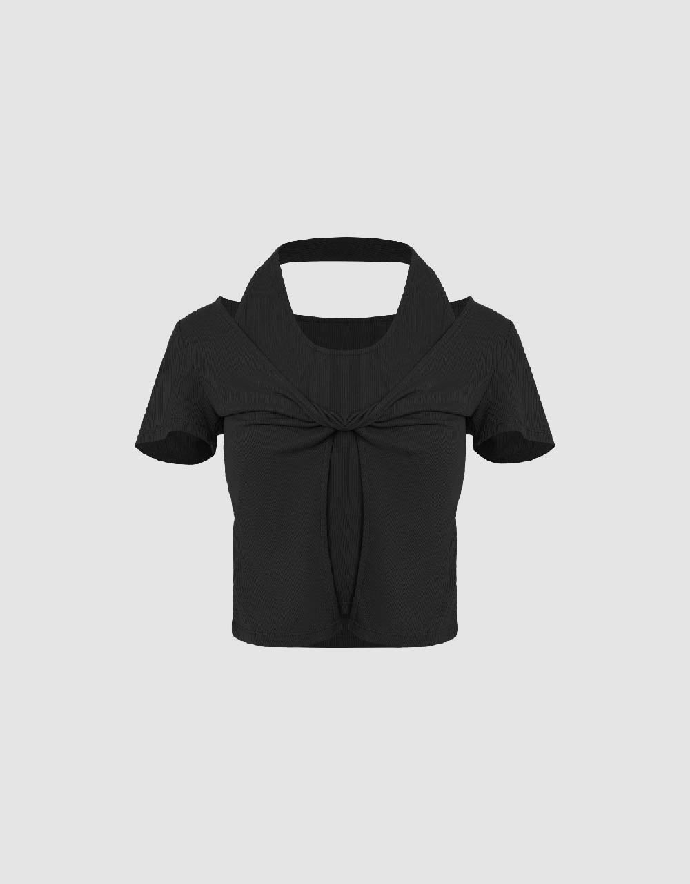 2 In 1 Crew Neck Skinny T-Shirt