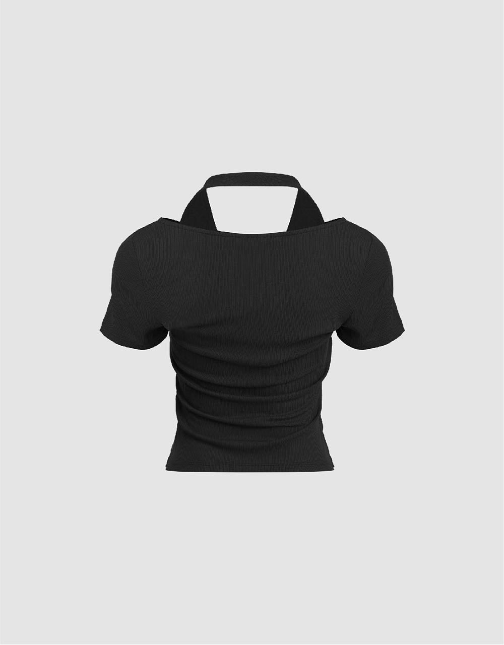 2 In 1 Crew Neck Skinny T-Shirt