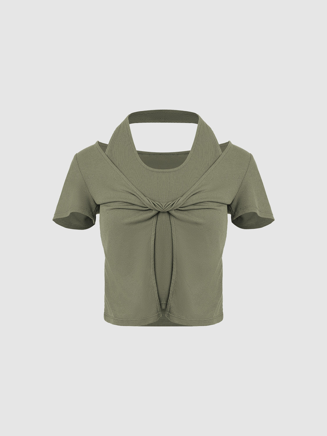 2 In 1 Crew Neck Skinny T-Shirt
