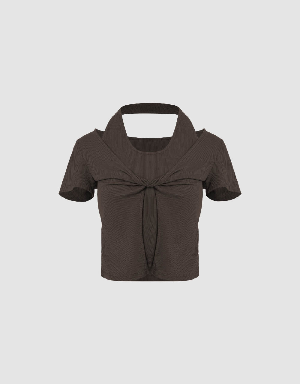 2 In 1 Crew Neck Skinny T-Shirt