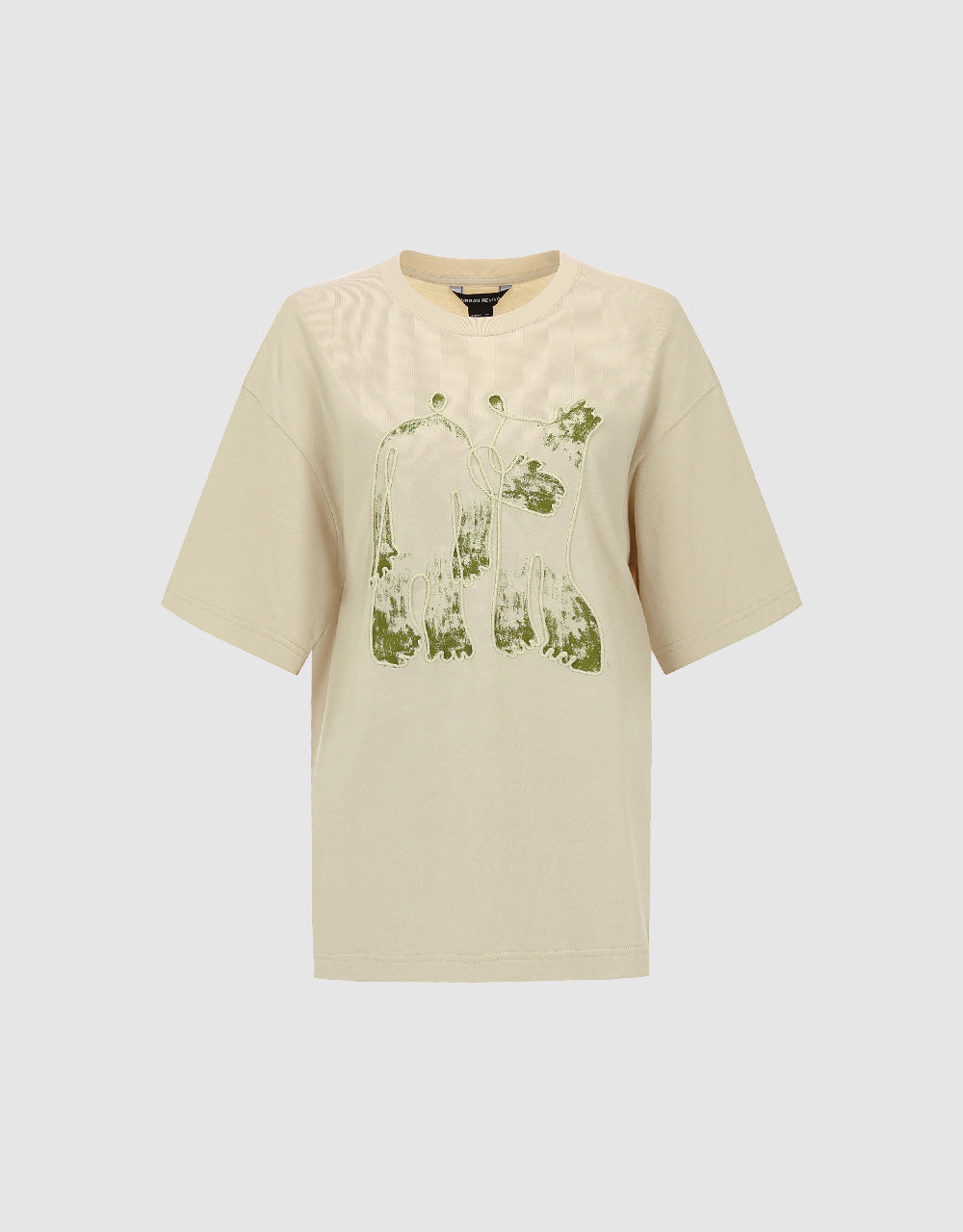 Printed Crew Neck Straight T-Shirt