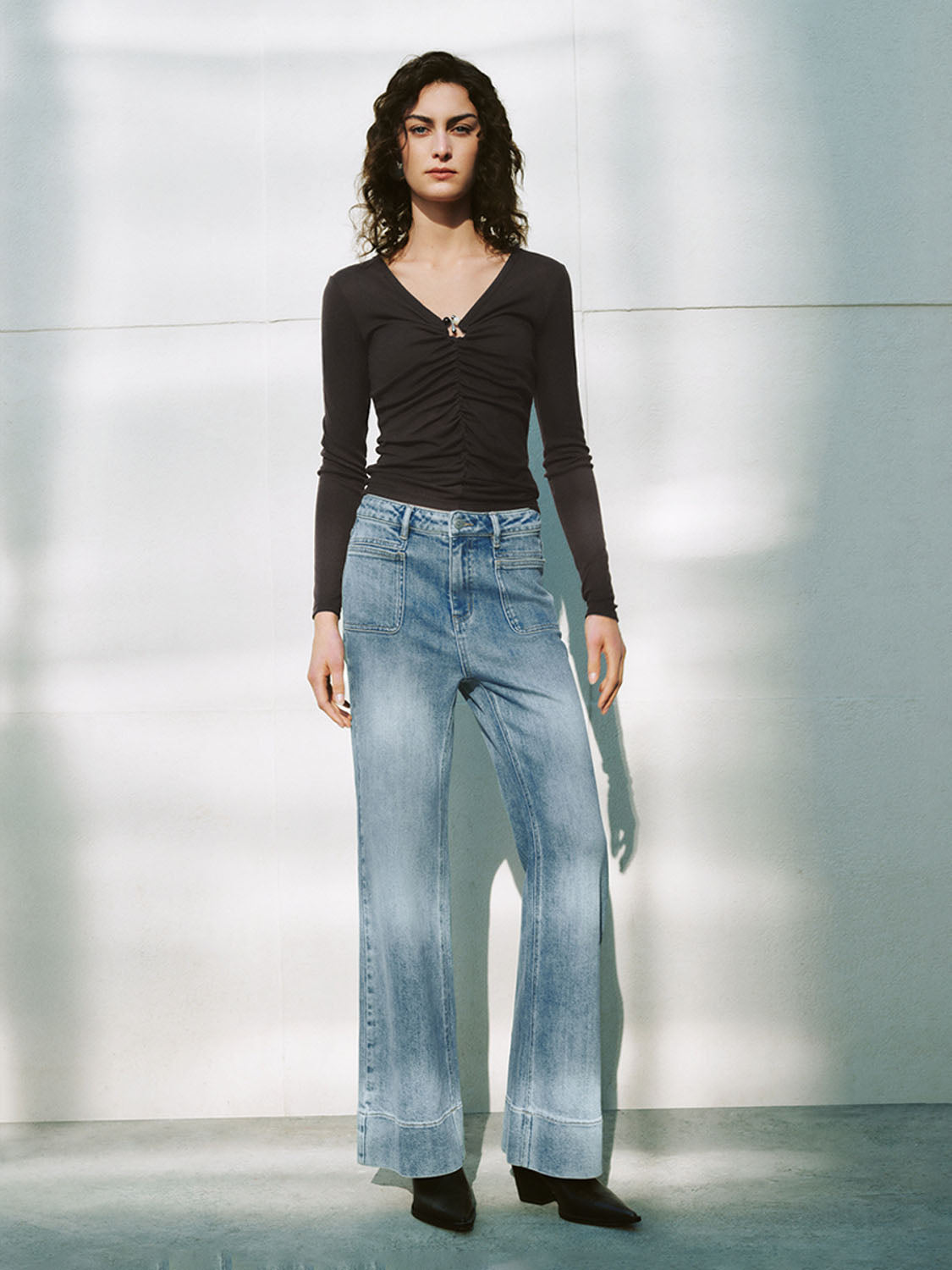 V-Neck Skinny T-Shirts